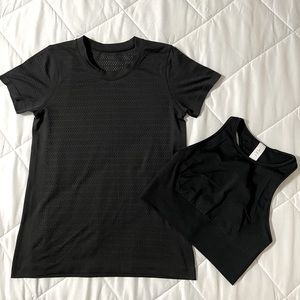 lululemon tee and bra